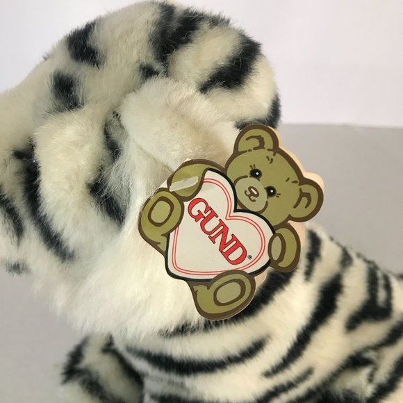 NWT 1991 Vintage Gund Stuffed White Tiger Cub Kipling Plush Toy Classic - Picture 5 of 12